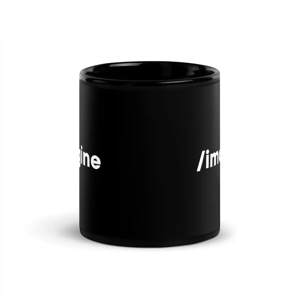 Midjourney /imagine Prompt Black Glossy Mug