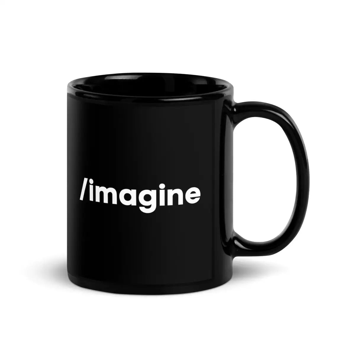 Midjourney /imagine Prompt Black Glossy Mug