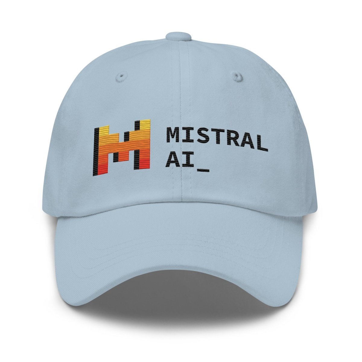 Mistral AI Logo True - Color Embroidered Cap - Light Blue - AI Store