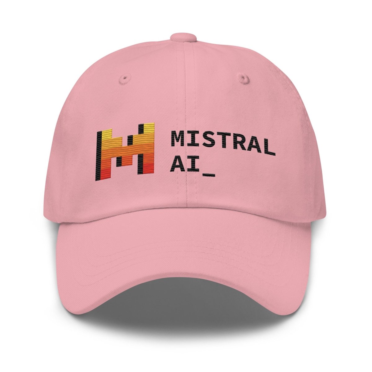 Mistral AI Logo True - Color Embroidered Cap - Pink - AI Store