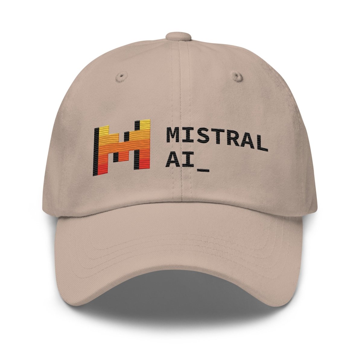 Mistral AI Logo True - Color Embroidered Cap - Stone - AI Store