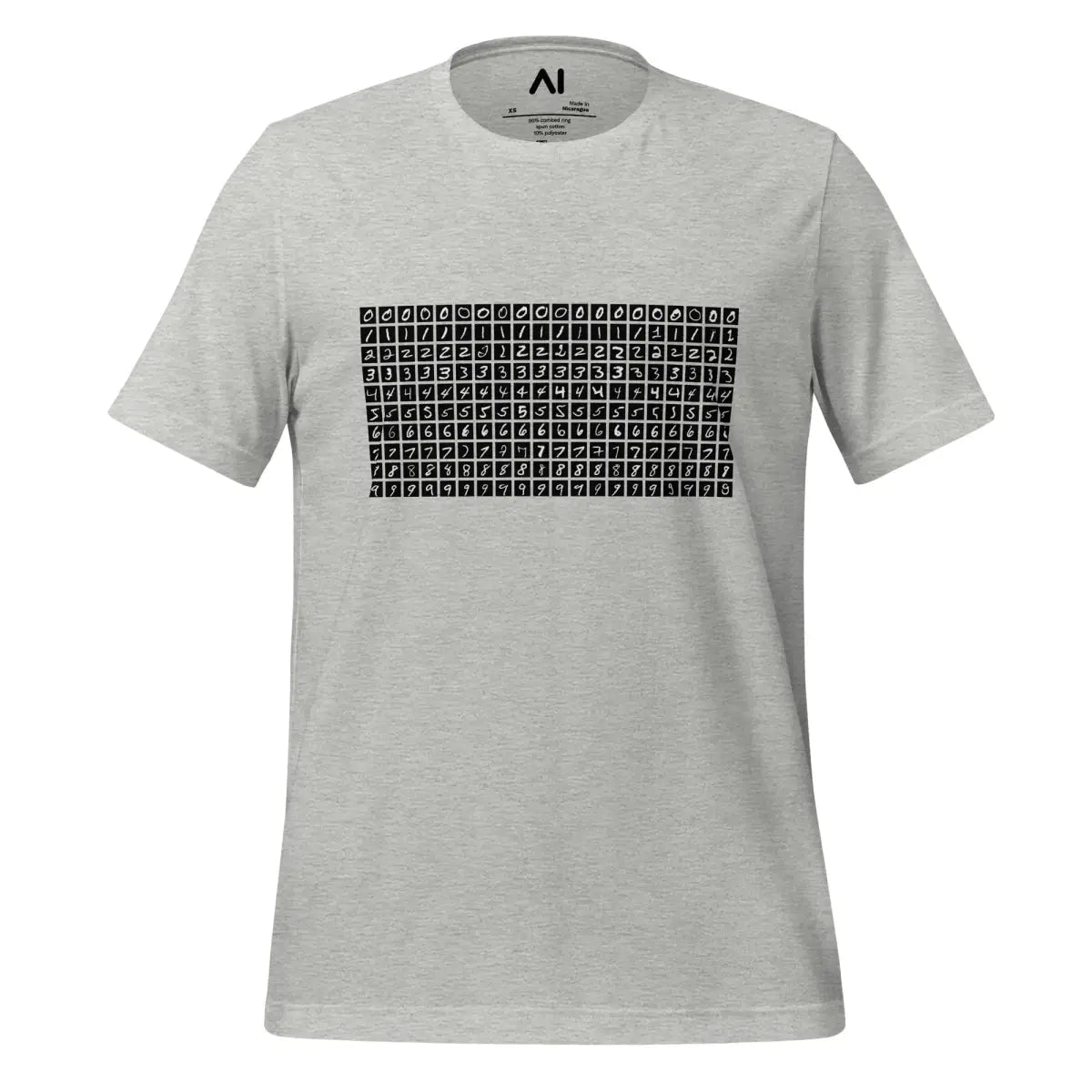 MNIST Number Dataset T-Shirt (unisex) - Athletic Heather / M