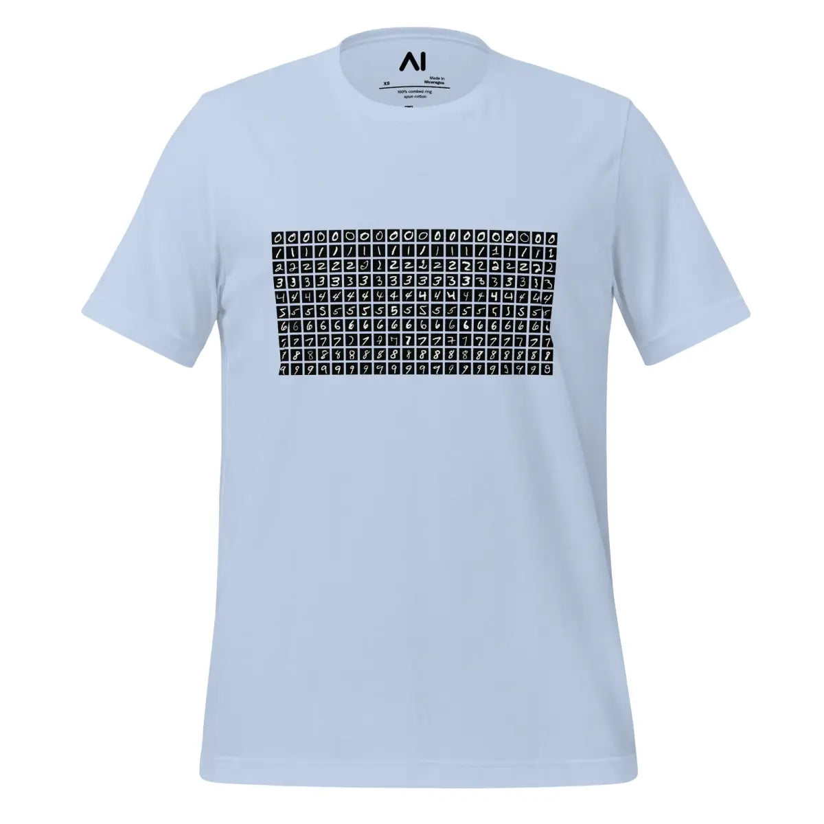 MNIST Number Dataset T-Shirt (unisex) - Baby Blue / M