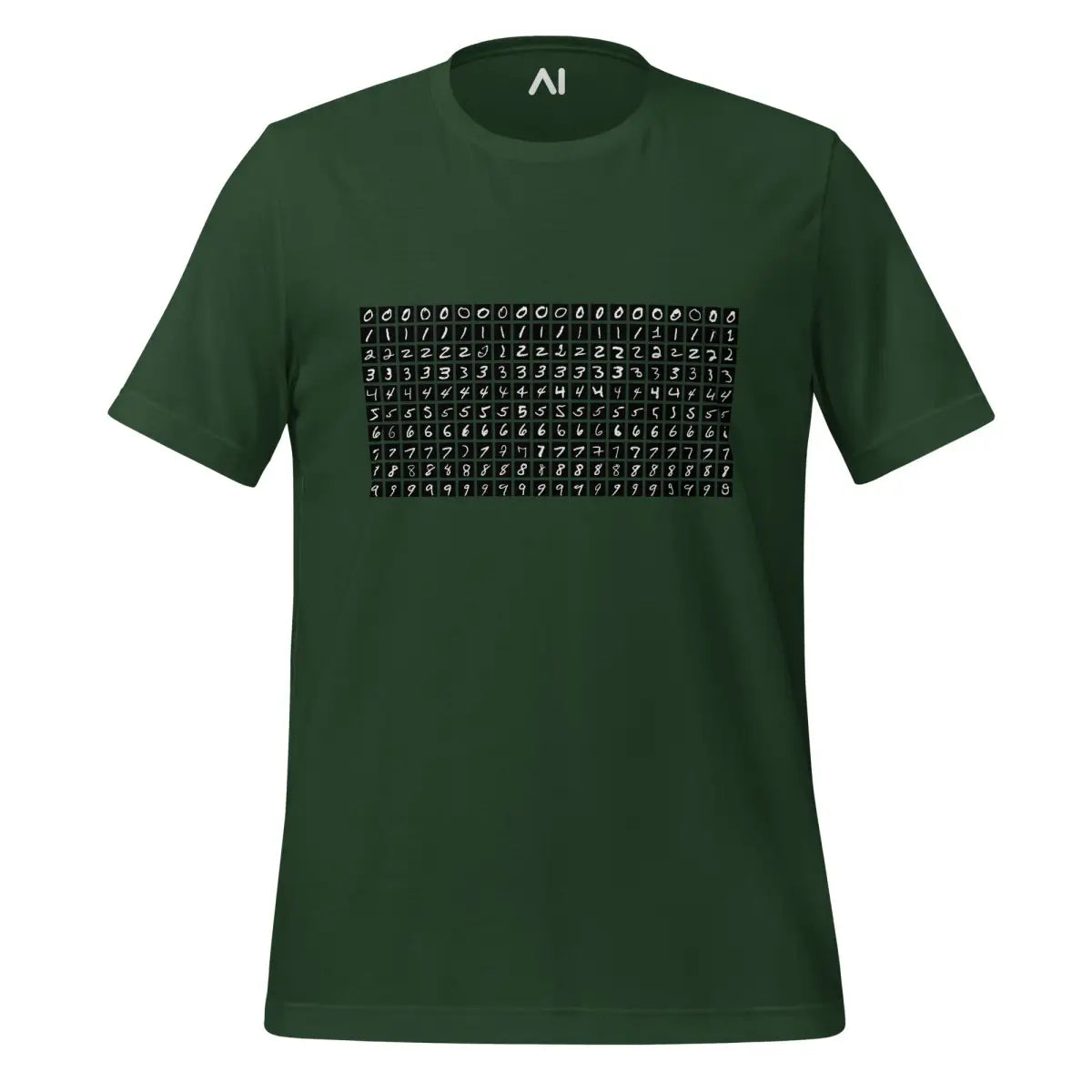 MNIST Number Dataset T-Shirt (unisex) - Forest / M