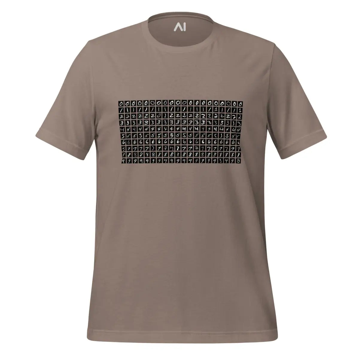 MNIST Number Dataset T-Shirt (unisex) - Pebble / M