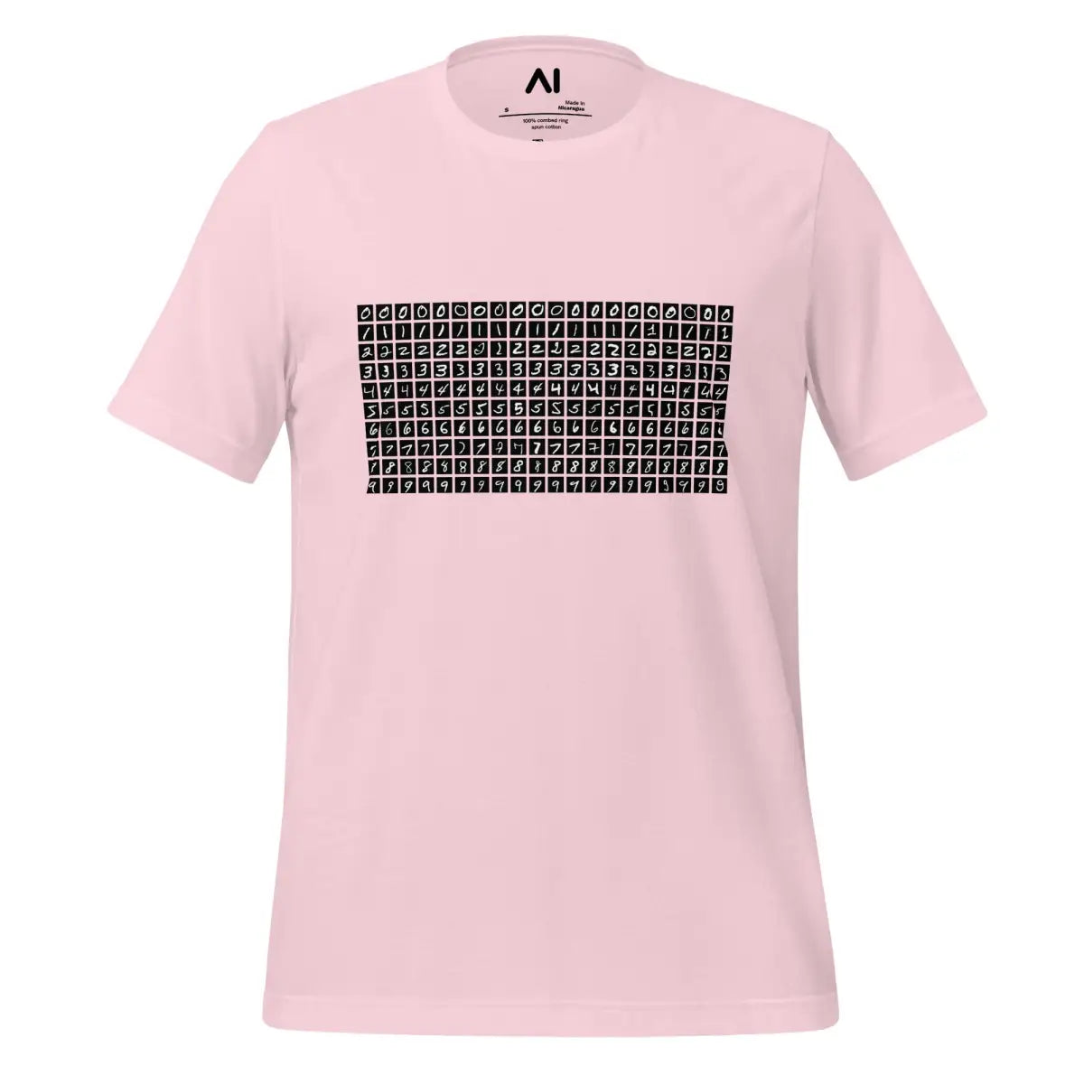 MNIST Number Dataset T-Shirt (unisex) - Soft Pink / M