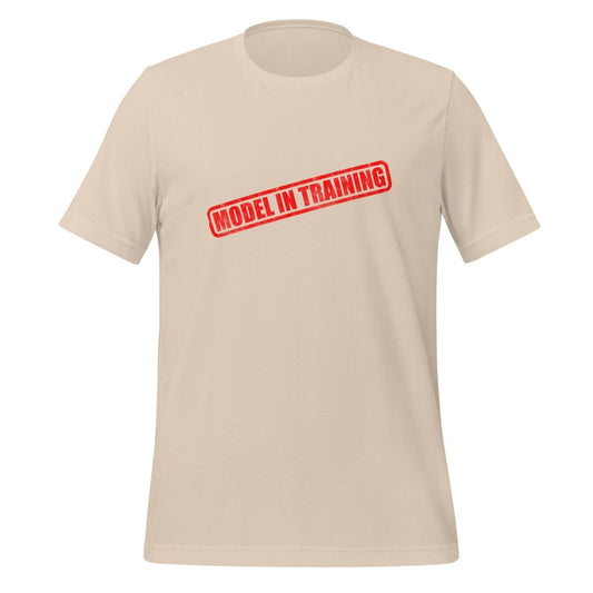 Model In Training Stamp T - Shirt (unisex) - Soft Cream - AI Store