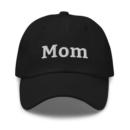 "Mom" Embroidered Cap - Black - AI Store