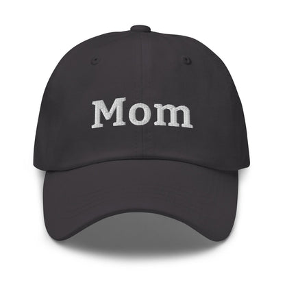 "Mom" Embroidered Cap - Dark Grey - AI Store