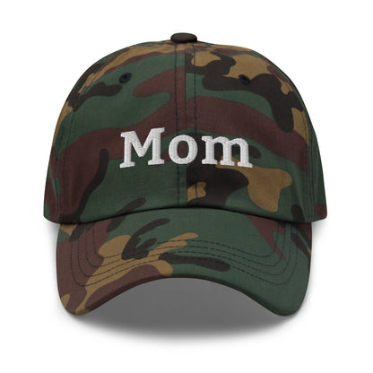 "Mom" Embroidered Cap - Green Camo - AI Store