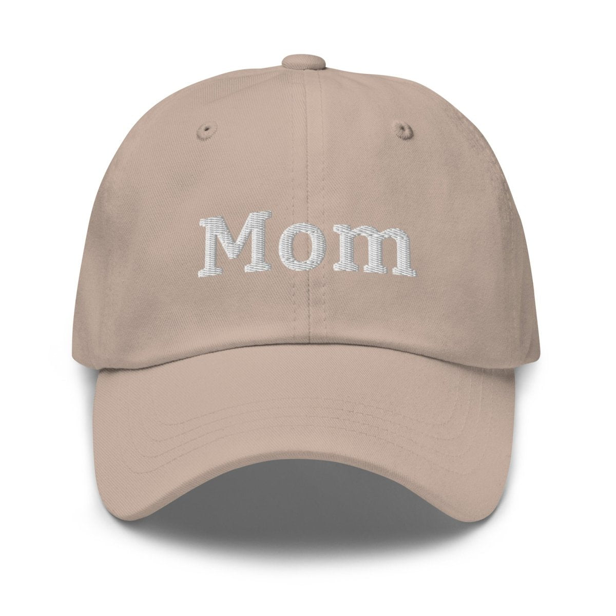 "Mom" Embroidered Cap - Stone - AI Store