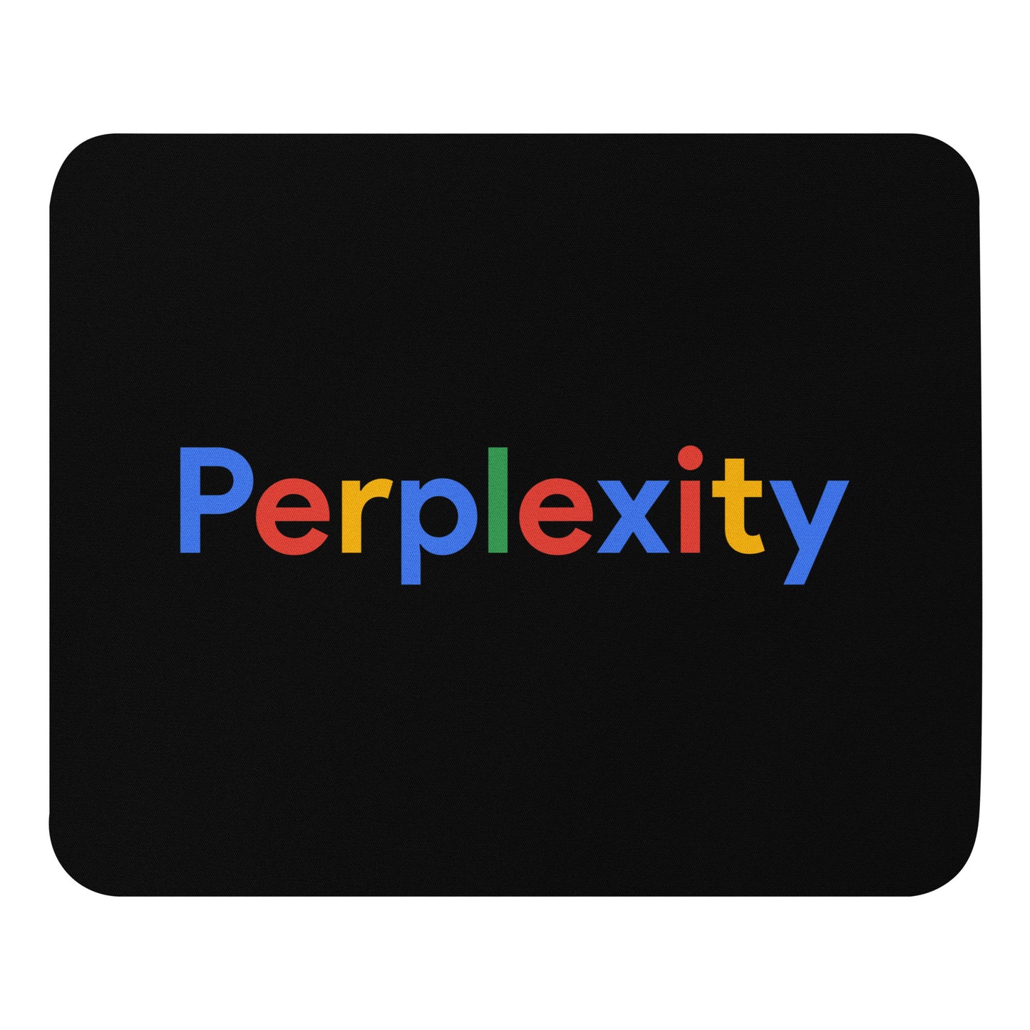 Black Perplexity Search Logo Mouse Pad