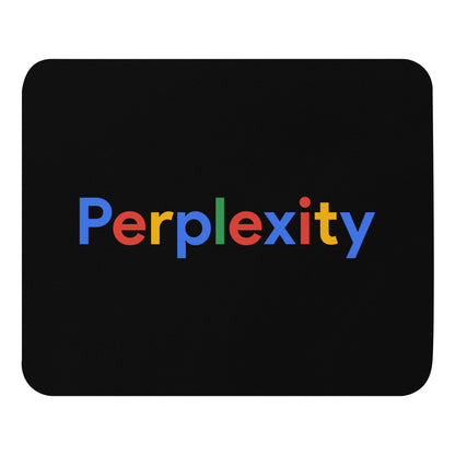 Black Perplexity Search Logo Mouse Pad