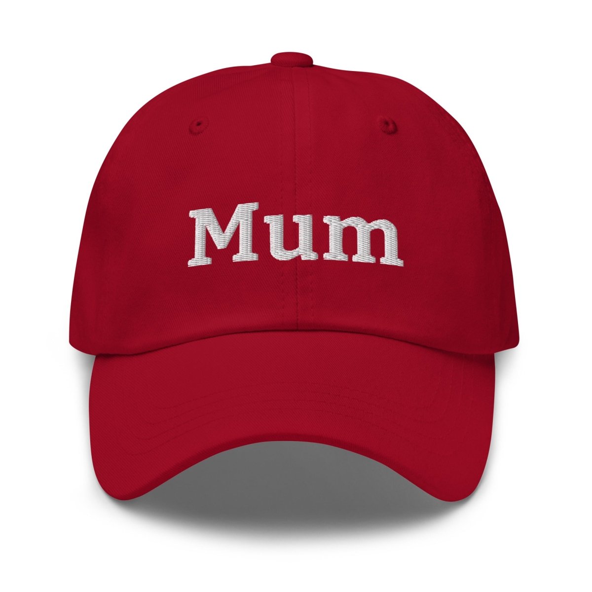 "Mum" Embroidered Cap - Cranberry - AI Store