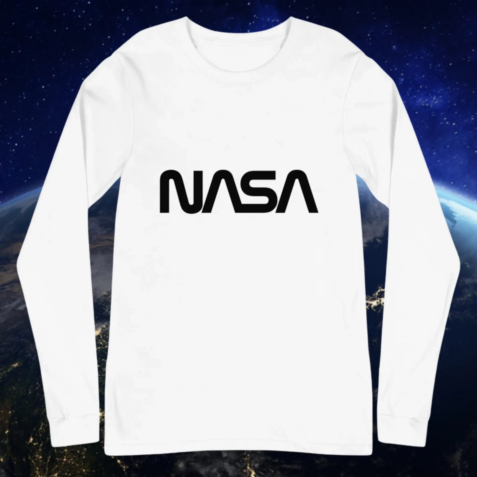 NASA Black Meatball Logo Long Sleeve T-Shirt (unisex)