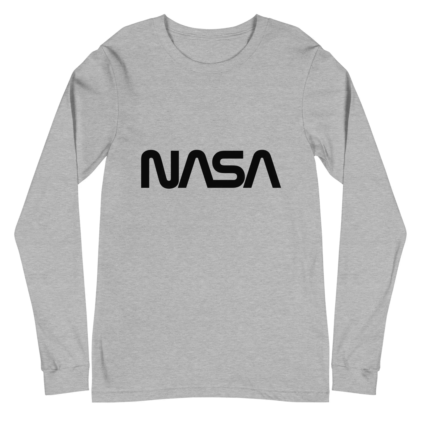 NASA Black Meatball Logo Long Sleeve T-Shirt (unisex) - Athletic Heather / M