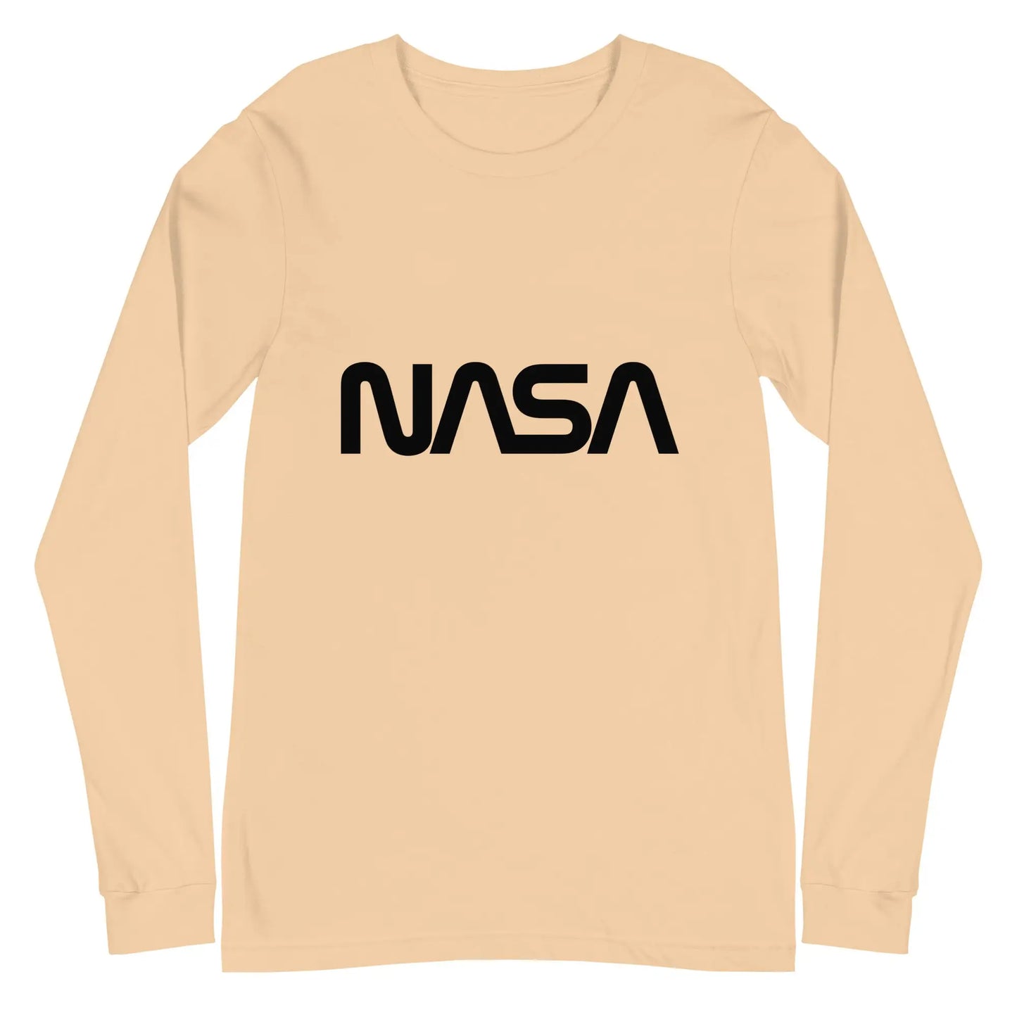 NASA Black Meatball Logo Long Sleeve T-Shirt (unisex) - Sand Dune / M