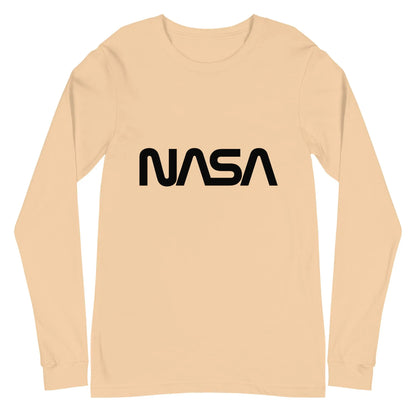 NASA Black Meatball Logo Long Sleeve T-Shirt (unisex) - Sand Dune / M