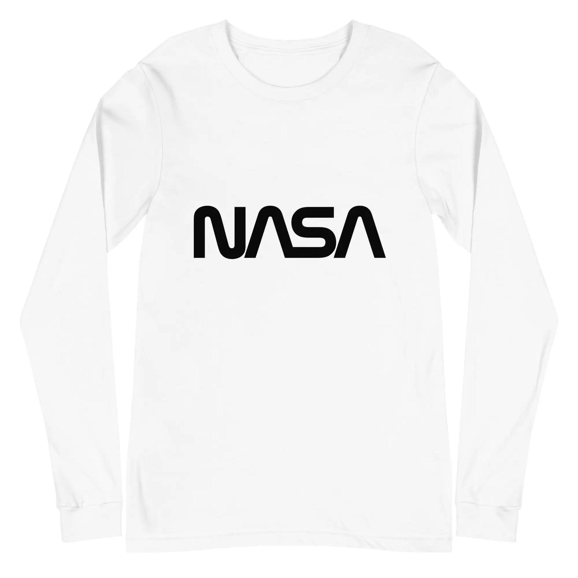 NASA Black Meatball Logo Long Sleeve T-Shirt (unisex) - White / M