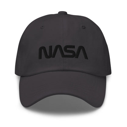 NASA Black Worm Logo Embroidered Cap - Dark Grey - AI Store