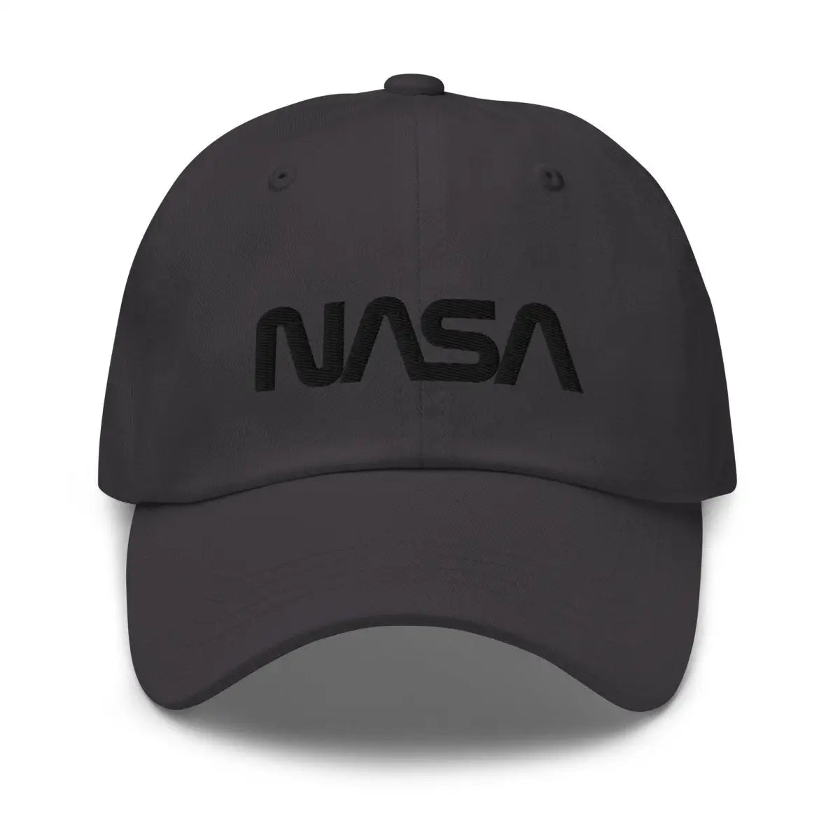 NASA Black Worm Logo Embroidered Cap - Dark Grey