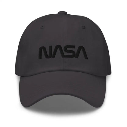 The Nasa Black Worm Logo Cap Dark Grey.