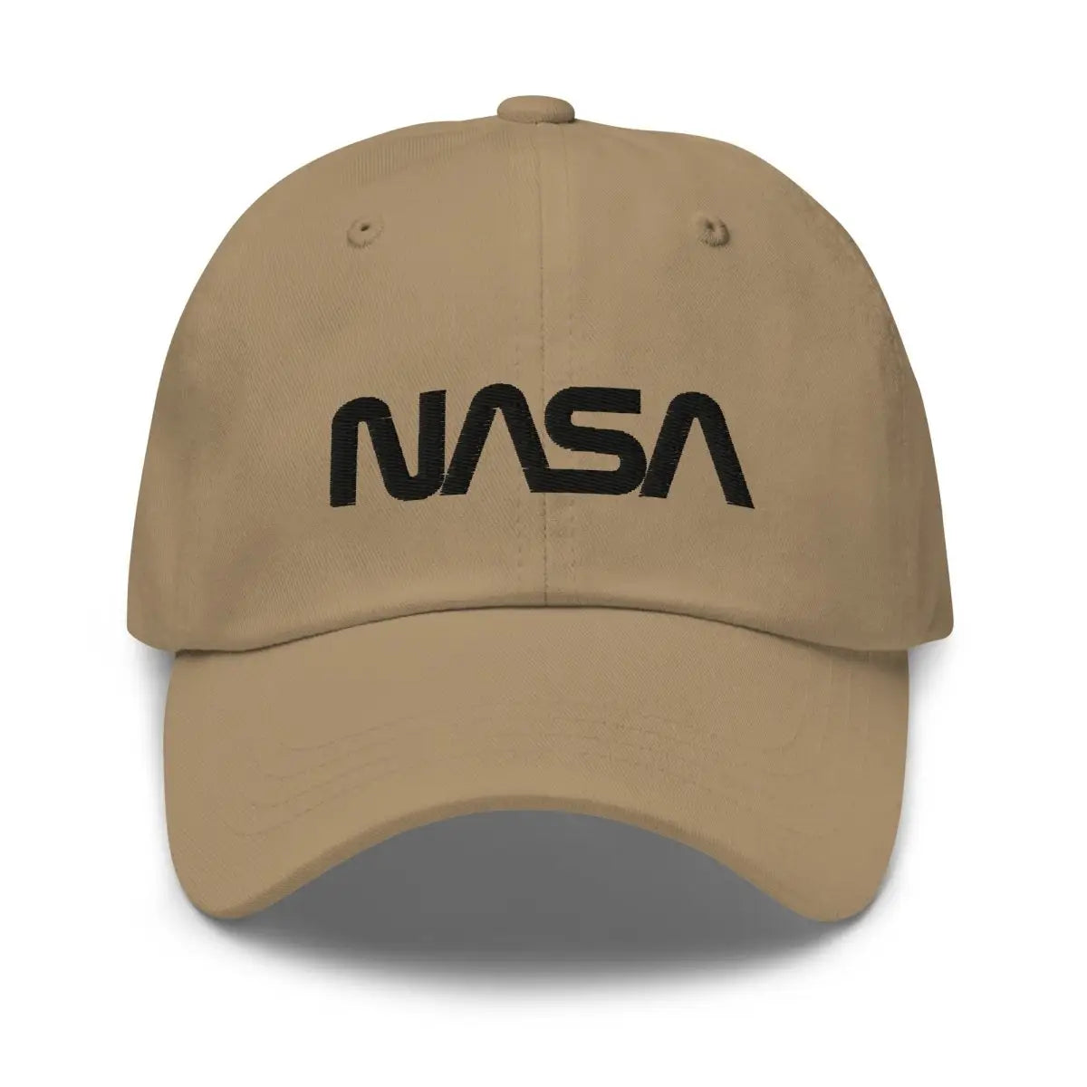 NASA Black Worm Logo Embroidered Cap - Khaki