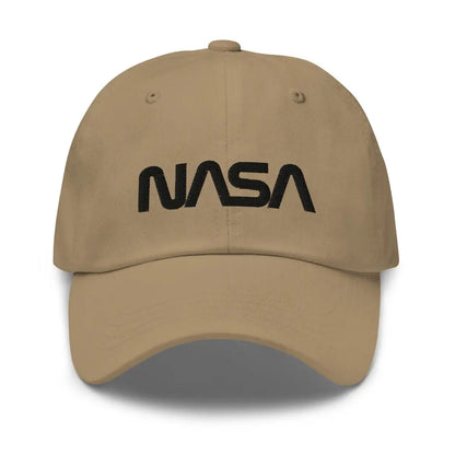 The Nasa Black Worm Logo Cap Khaki.