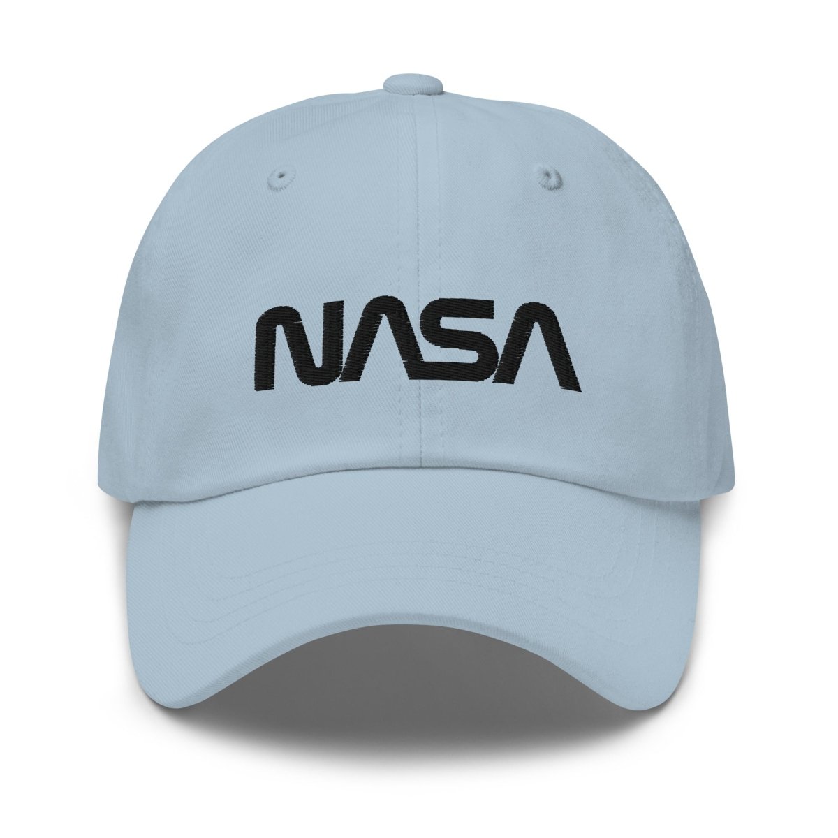 NASA Black Worm Logo Embroidered Cap - Light Blue - AI Store