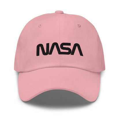 NASA Black Worm Logo Embroidered Cap - Pink - AI Store