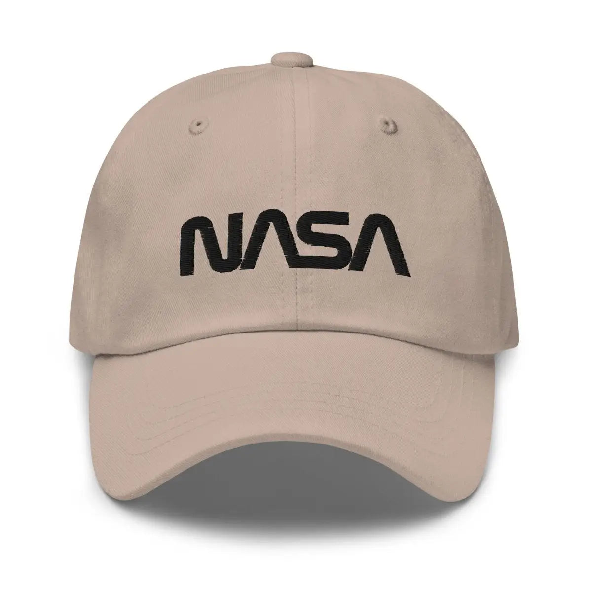 NASA Black Worm Logo Embroidered Cap - Stone