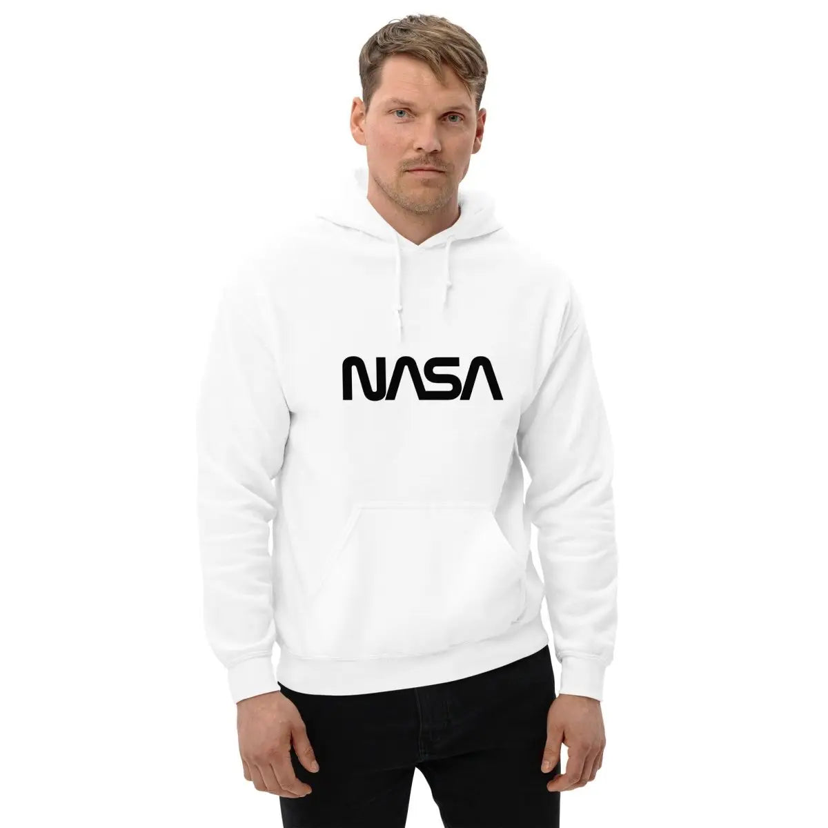 NASA Black Worm Logo Hoodie (unisex)