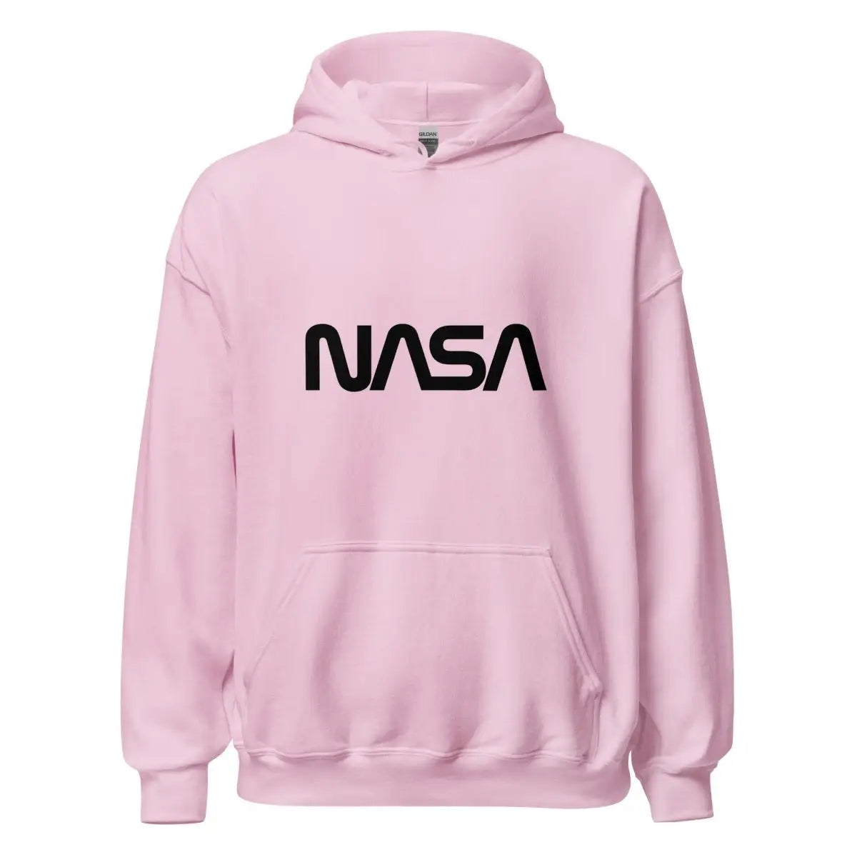 NASA Black Worm Logo Hoodie (unisex) - Light Pink / M