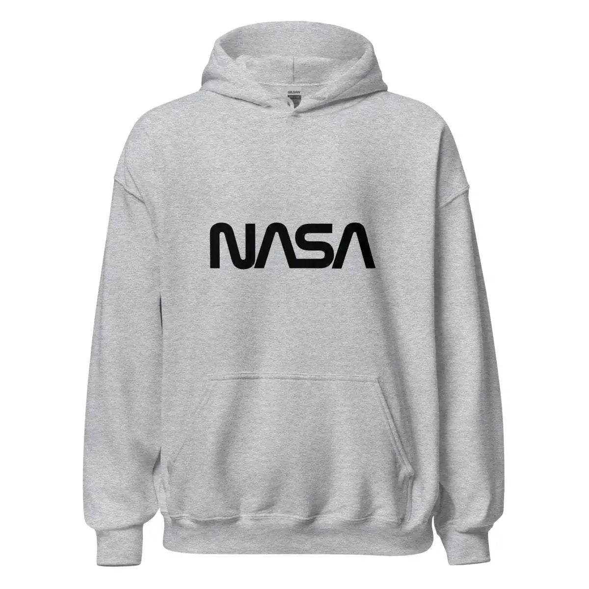 NASA Black Worm Logo Hoodie (unisex) - Sport Grey / M