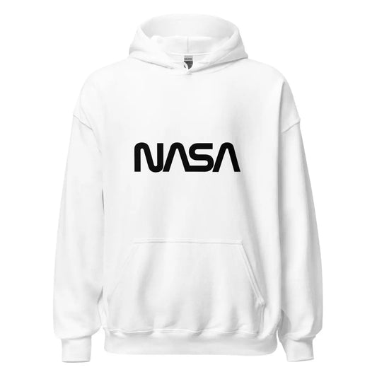 The Nasa Black Worm Logo Hoodie (unisex) White / m.