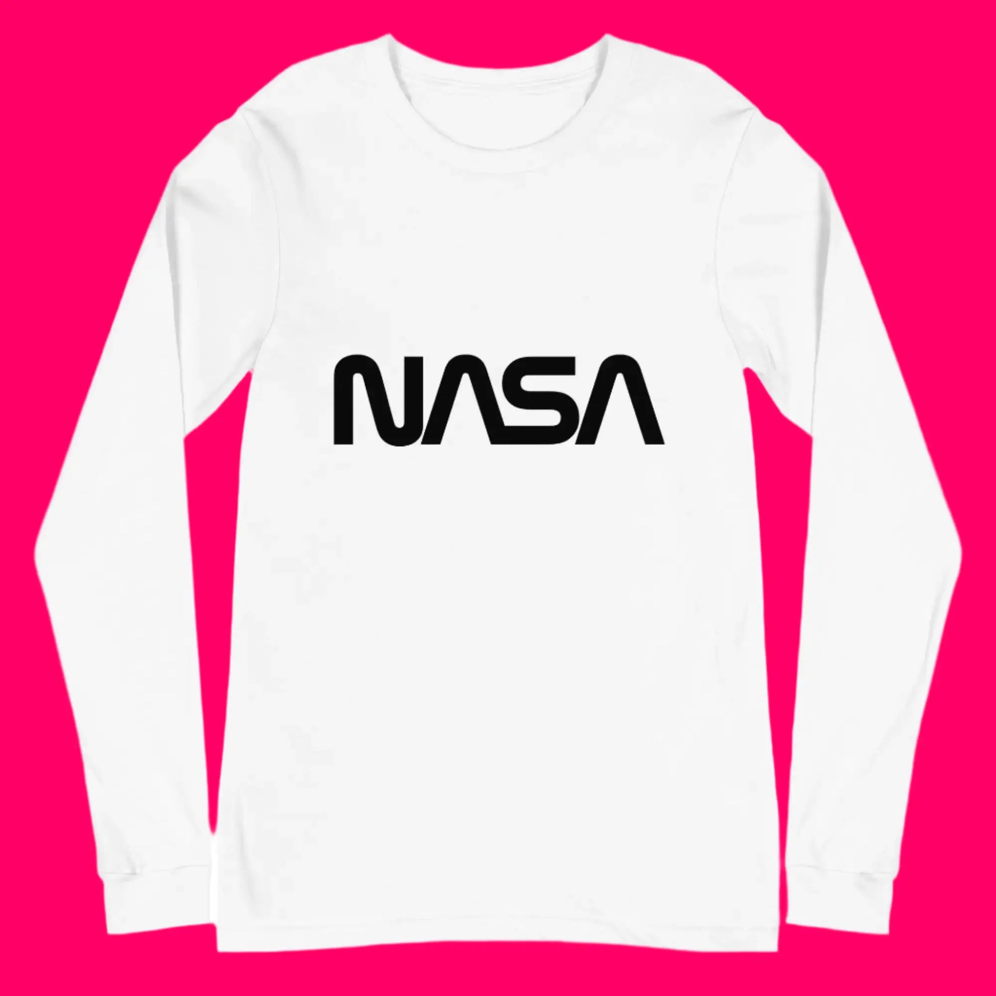 NASA Black Worm Logo Long Sleeve T-Shirt (unisex)