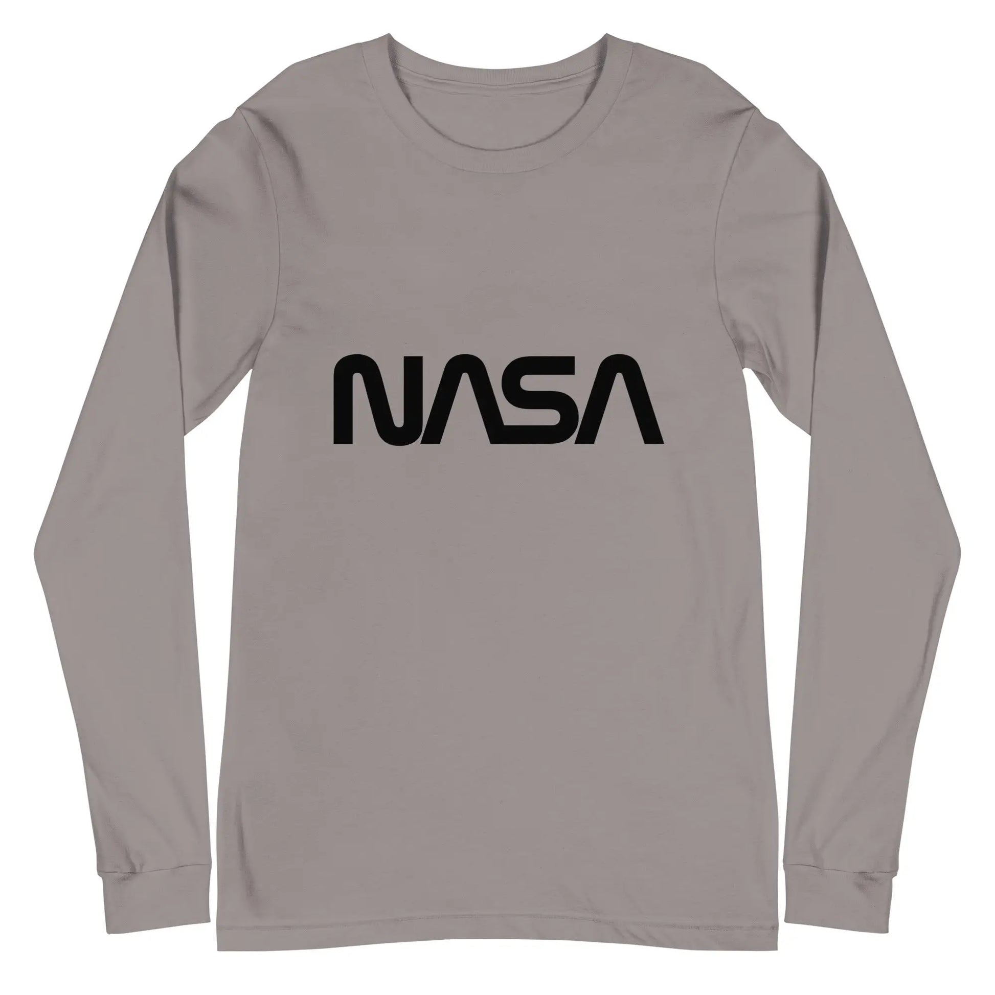 NASA Black Worm Logo Long Sleeve T-Shirt (unisex) - Storm / M