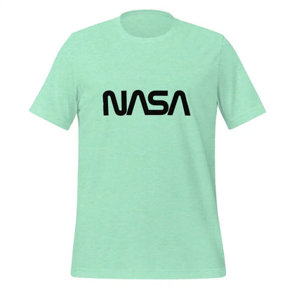 NASA Black Worm Logo T-Shirt (unisex) - Heather Mint / M