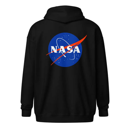 NASA Logos Front and Back Zip Hoodie (unisex)