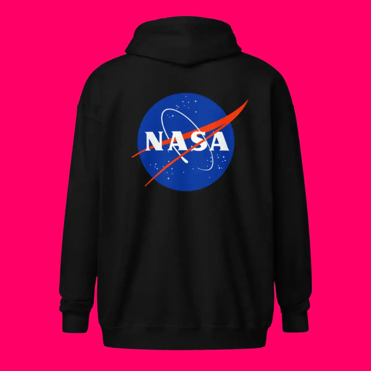 NASA Logos Front and Back Zip Hoodie (unisex)