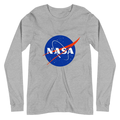 NASA Meatball Logo Long Sleeve T-Shirt (unisex) - Athletic Heather - AI Store