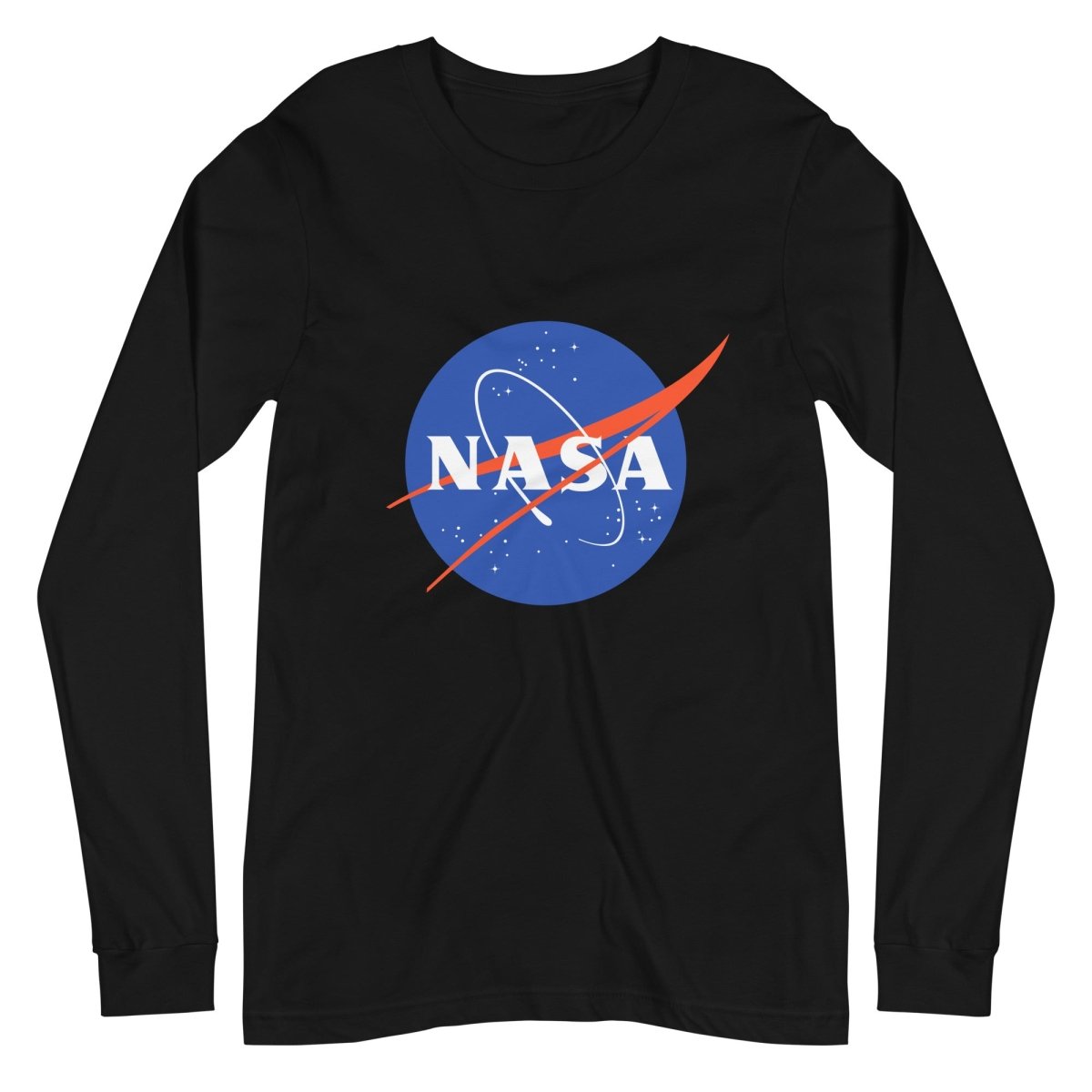 NASA Meatball Logo Long Sleeve T-Shirt (unisex) - Black - AI Store