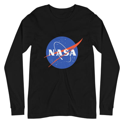 NASA Meatball Logo Long Sleeve T-Shirt (unisex) - Black - AI Store