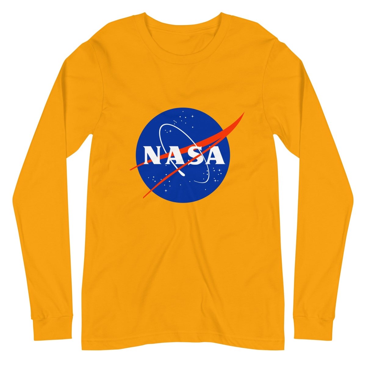 NASA Meatball Logo Long Sleeve T-Shirt (unisex) - Gold - AI Store