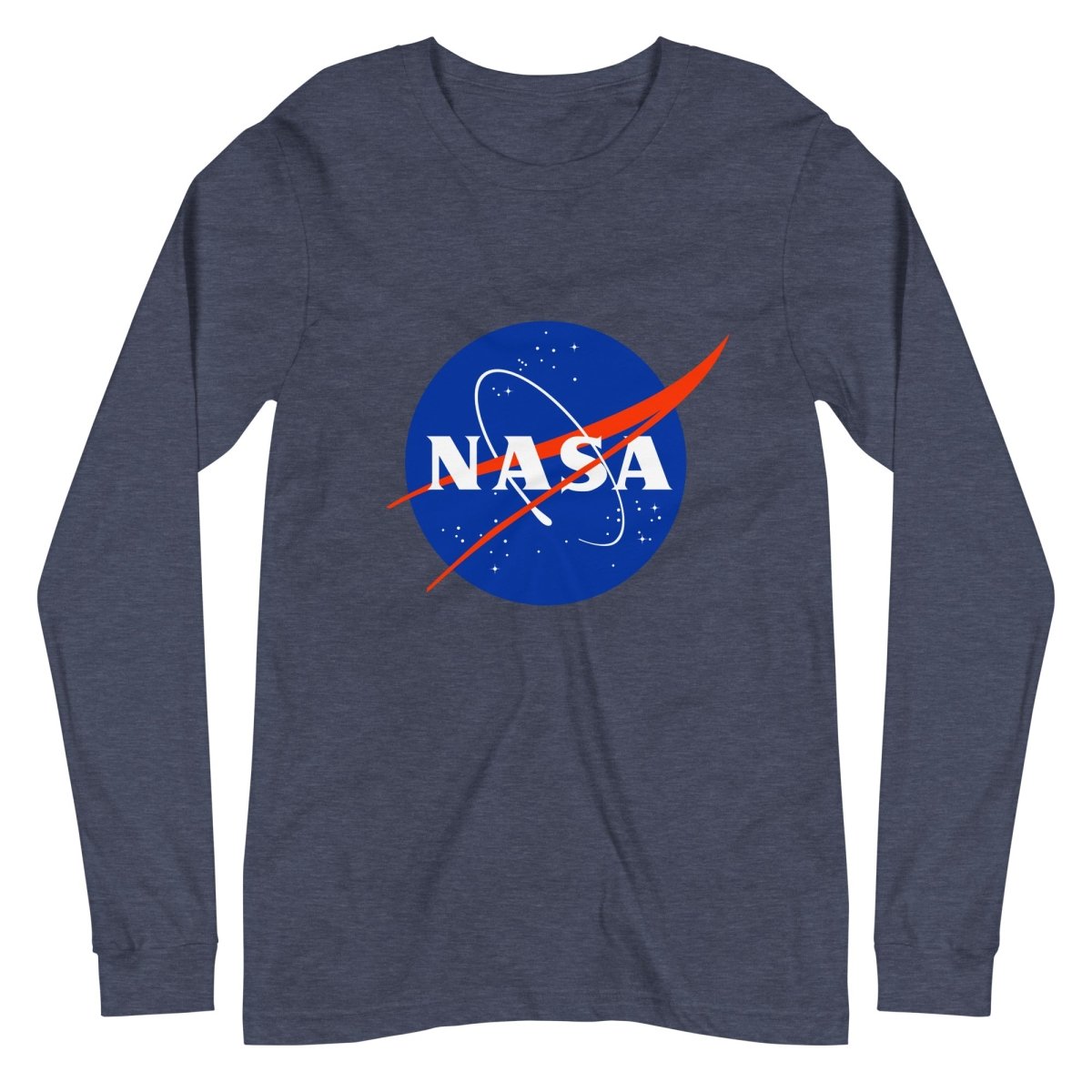 NASA Meatball Logo Long Sleeve T-Shirt (unisex) - Heather Navy - AI Store