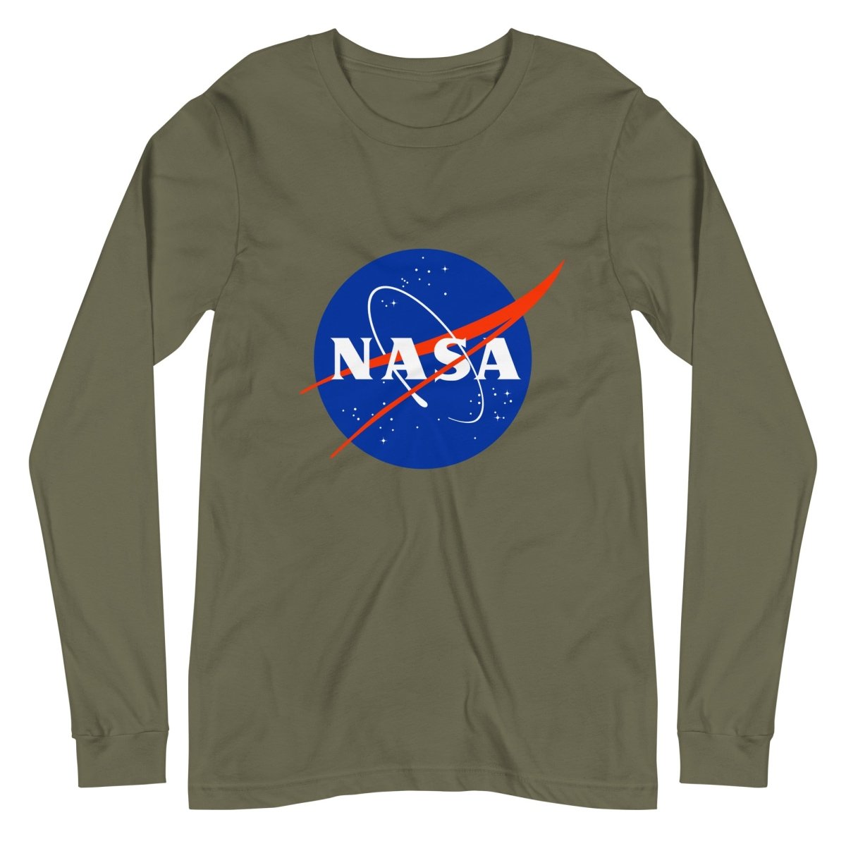 NASA Meatball Logo Long Sleeve T-Shirt (unisex) - Military Green - AI Store