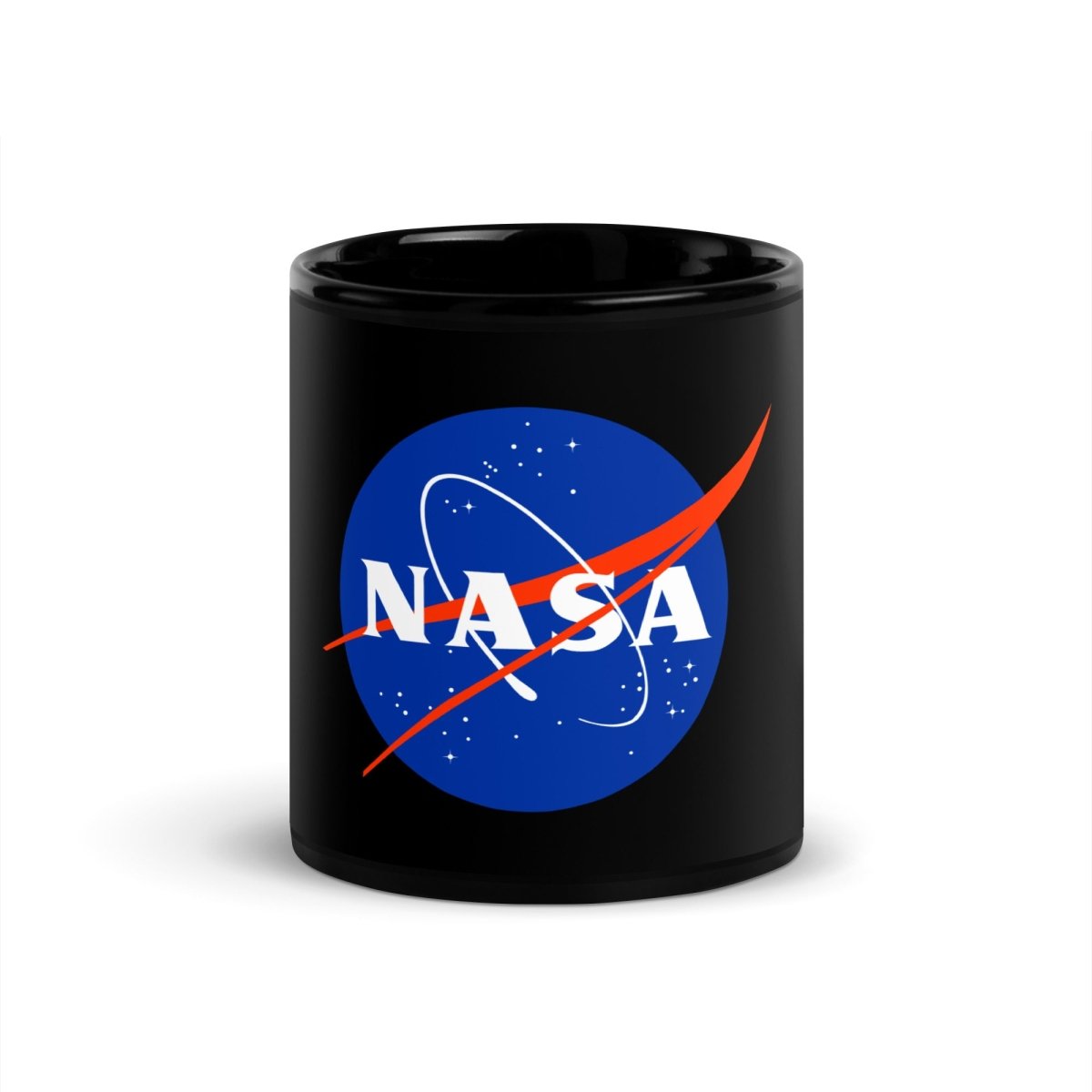 NASA Meatball Logo on Black Glossy Mug - 11 oz - AI Store