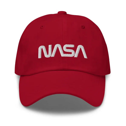 NASA Worm Logo Embroidered Cap - Cranberry