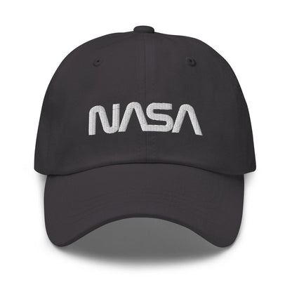 NASA Worm Logo Embroidered Cap - Dark Grey - AI Store