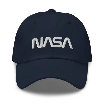 NASA Worm Logo Embroidered Cap - Navy